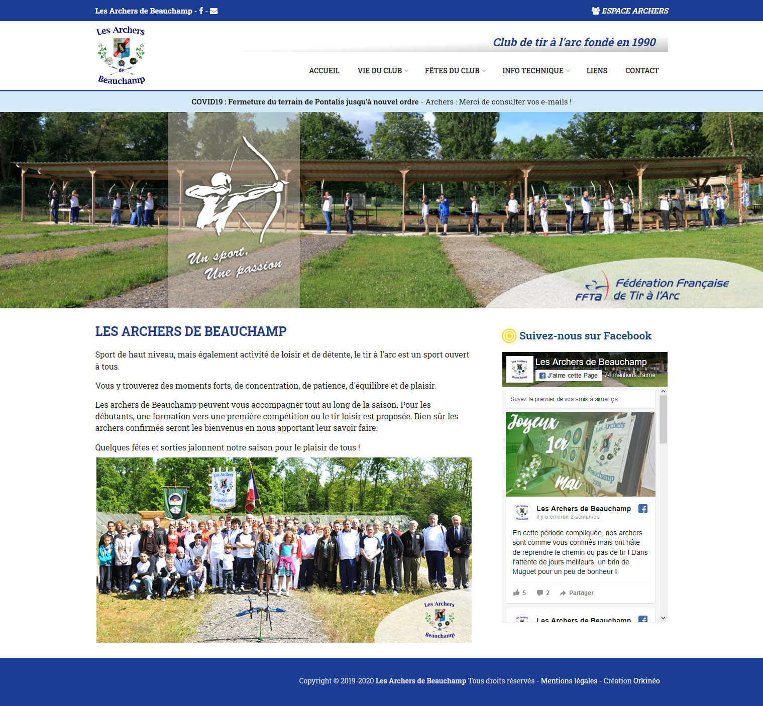 Site web Les archers de Beauchamp