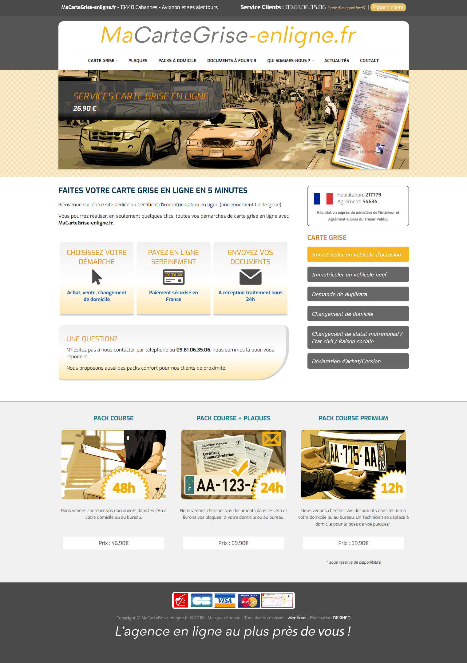 Site web MaCarteGrise-enligne.fr