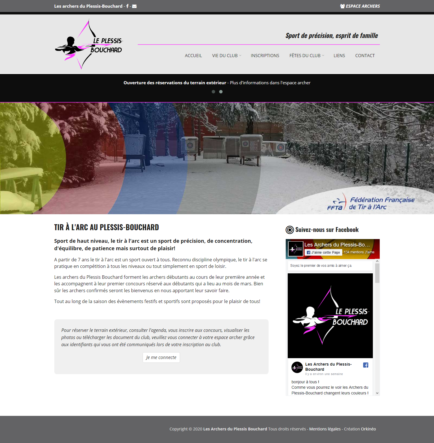 Création site web association sportive