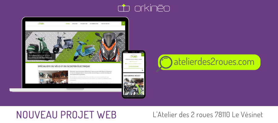 Refonte du site web L'Atelier des 2 roues