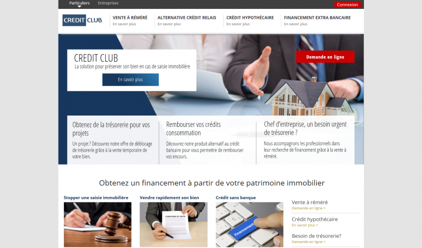 Site web Crédit Club